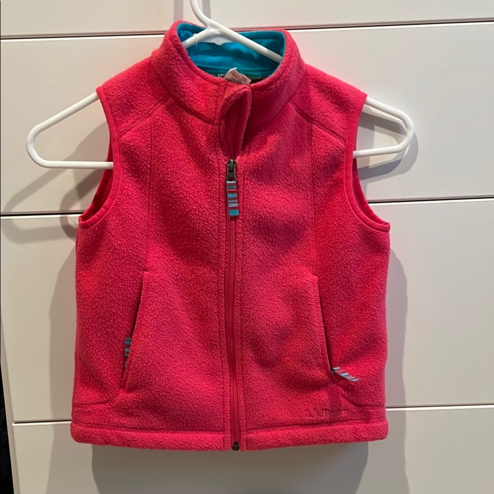 L. L. Bean Pink Fleece Vest